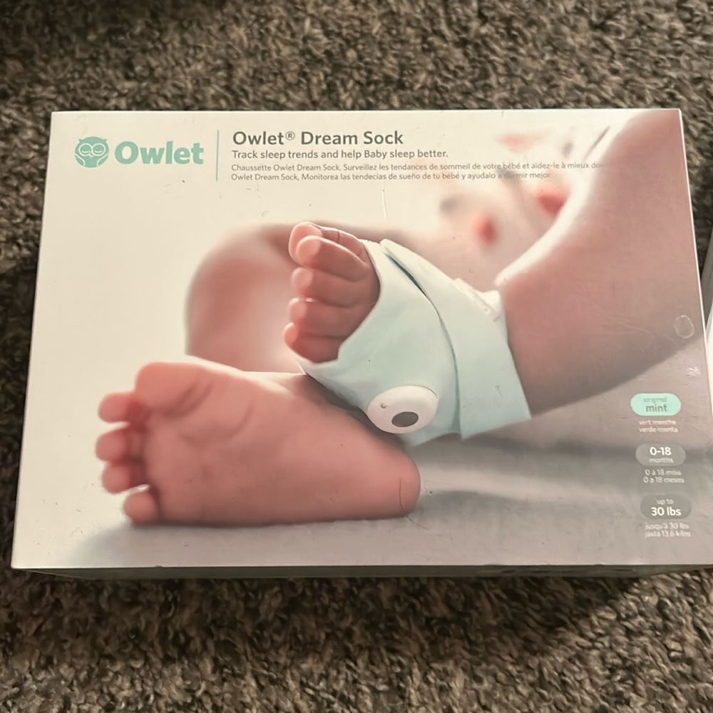 Owlet Dream Sock with Mint & Dusty Rose fabric socks